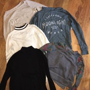 Mudd, Hollister, DoubleAgent 5 sweater bundle